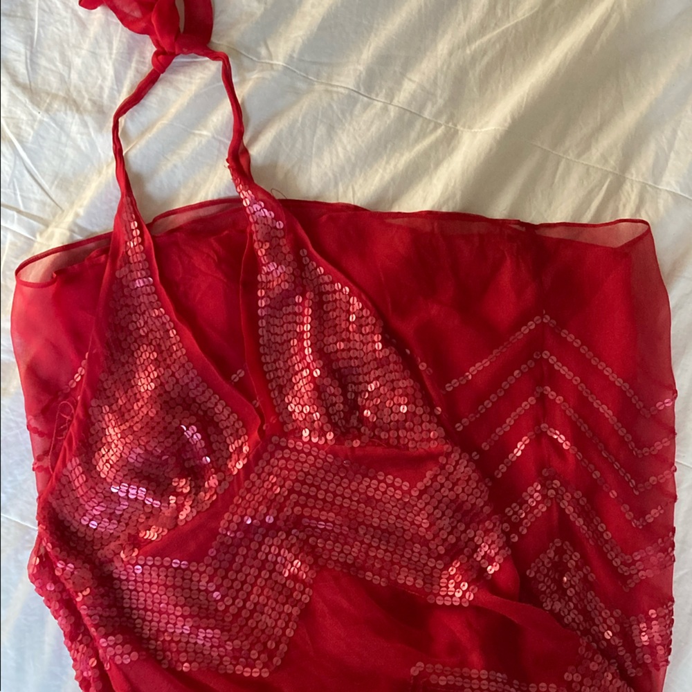 Y2K Sparkly Red Dress
